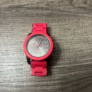 Pink and Silver Diesel Watch